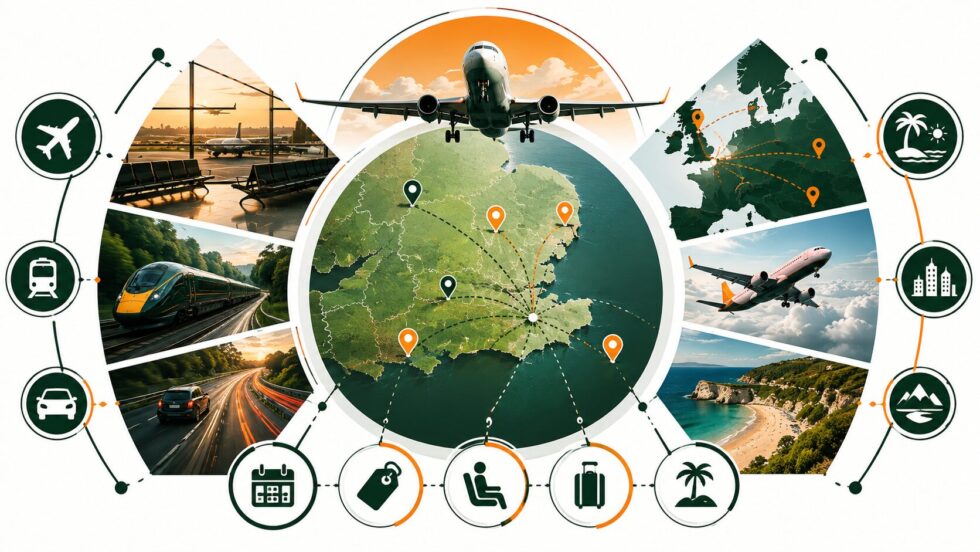 Find cheap autumn 2026 flights from airports near Kent, including Gatwick and Southend, plus the fastest Ashford to Gatwick route by car and train, realistic journey times and costs.